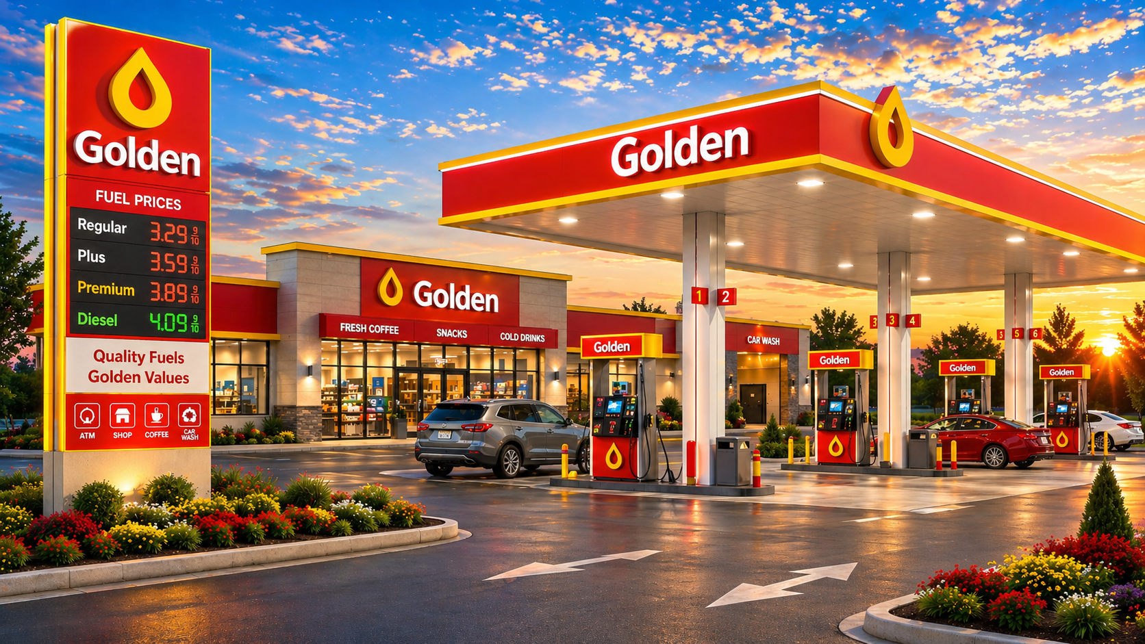 Golden Oil station